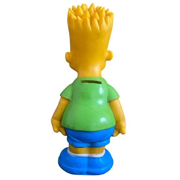 Bart Simpson Green Shirt Vintage 1990 The Simpsons Matt Groening 9" Coin Bank - Picture 2 of 7